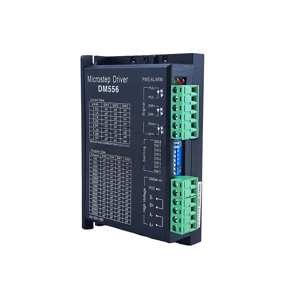 استپ درایو دو فاز 5.6 آمپر 24V--60V DC اچ کیو ام hqm مدل DM556 مخصوص موتورهای 4 تا 45 کیلوگرم استپ موتور 42HS04 تا 86HS45 (اورجینال وارداتی)