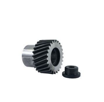 دنده مقابل مورب 20 دنده pinion rack M2 مدل کولیس Coulis (سوراخ شفت 22، قطر دندانه 46، قطر نافی 36، ارتفاع 56)